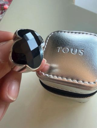 Anillo Tous Onix Negro Plata