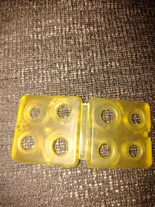 Porta Monete Euro Vintage Giallo Trasparente