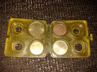 Porta Monete Euro Vintage Giallo Trasparente