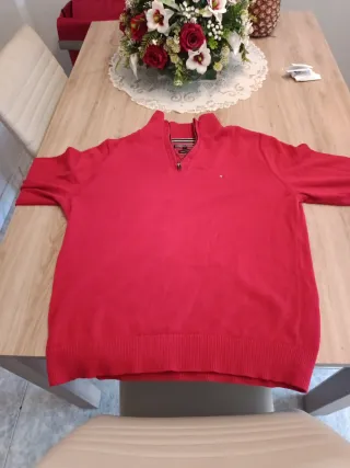 Jersey Tommy Hilfiger Hombre Rojo Talla L