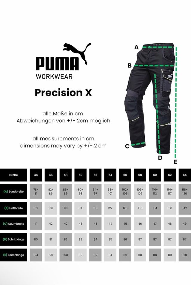 Pantalón de Trabajo PUMA Precision X Negro/Gris