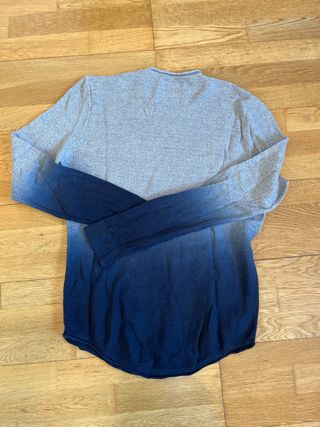 Jersey Hollister Degradado Azul Gris Talla L