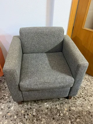 Sillón individual de tela