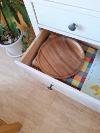 Vitrina Ikea Hemnes Blanca con Cajones