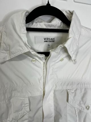 Versace Camicia L Cotone Bianca