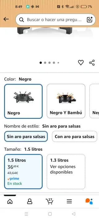 Olla Eléctrica Fondue Tristar FO-1107
