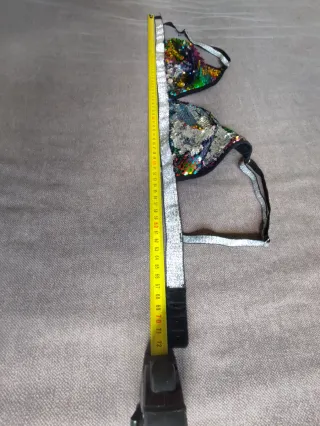 Top lentejuelas multicolor y plateado