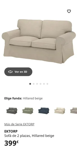 Sofá de 2 plazas beige + funda en gris antracita .