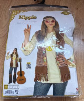 Disfraz Hippie Niña Talla 140