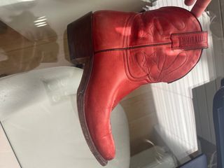 Botas de piel cowboy Mayura rojas talla 38