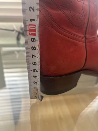 Botas de piel cowboy Mayura rojas talla 38