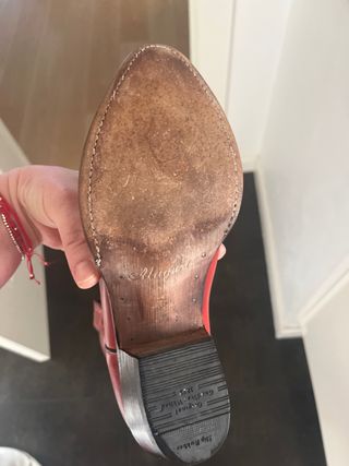 Botas de piel cowboy Mayura rojas talla 38