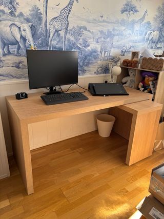Escritorio madera con brazo extensible