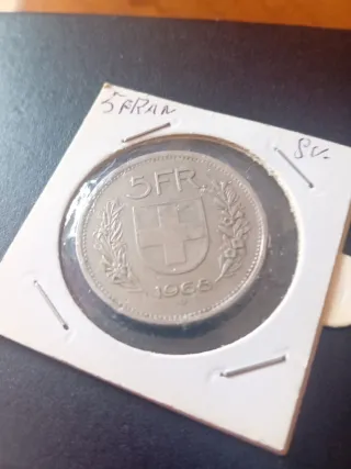 Moneta 5 Franchi Svizzera 1968