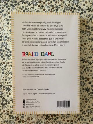 Libro bolsillo MATILDA/ Roald Dahl