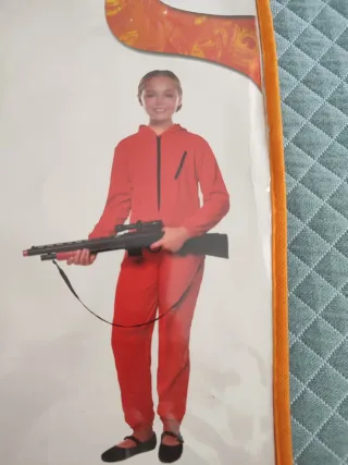 Disfraz Atracador Mono Rojo Talla 7-9