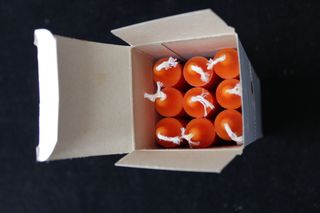 9 Candele Arancioni Velas naranjas