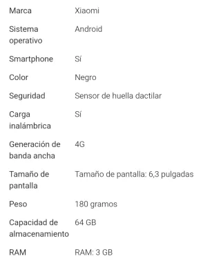 Xiaomi Redmi 7 64GB Negro Caja