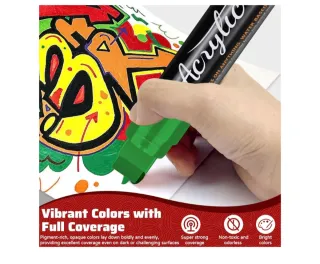 Rotuladores Acrílicos 15mm (10 Colores). Nuevos.