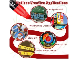 Rotuladores Acrílicos 15mm (10 Colores). Nuevos.