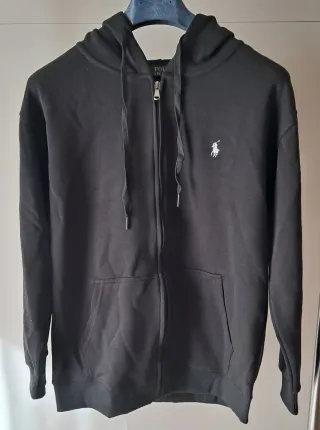 Felpa Polo Ralph Lauren Nera Taglia L Zip Hoodie