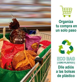 Bolsa Carrito Compra Plegable Verde KUMBEK