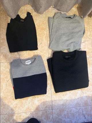 Jersey Pull&Bear Talla M Negro Naranja