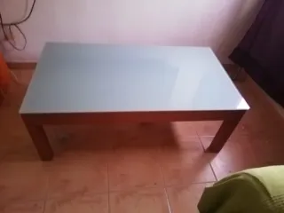 Mesa de comedor extraible y centro de cristal