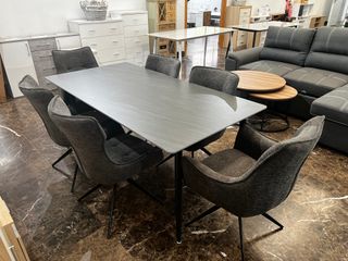 CHOLLO!! Mesa Comedor Marmol y Metal