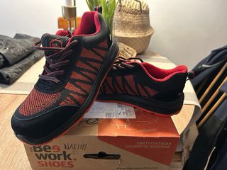 Be9 Work Zapatos Talla 47 Negro/Rojo