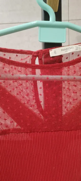 Blusa Mango Roja Talla XS