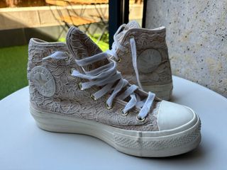 Converse Mujer Encaje Beige/Blanco Talla X