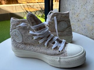 Converse Mujer Encaje Beige/Blanco Talla X