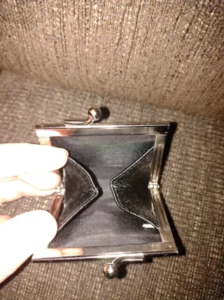 Portamonete vintage ecopelle nera