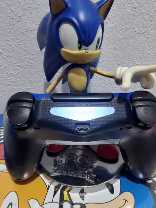 Mando PS4 Custom Azul y Oro funcionando