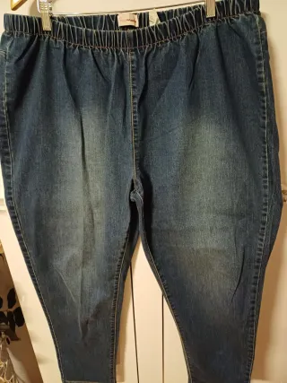 Set: 2 legg jeans donna effetto denim,taglia 58,62