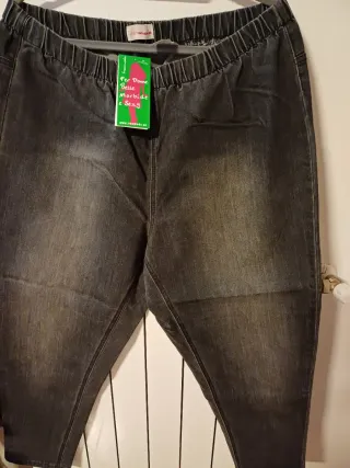 Set: 2 legg jeans donna effetto denim,taglia 58,62