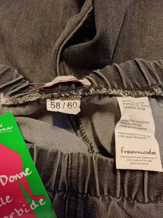 Set: 2 legg jeans donna effetto denim,taglia 58,62