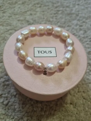 Pulsera Perlas Grandes TOUS Oro Blanco