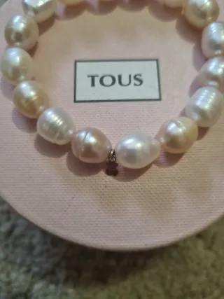 Pulsera Perlas Grandes TOUS Oro Blanco