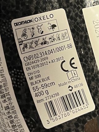 Casco Patines Patinete y Skate Oxelo MF500 Negro