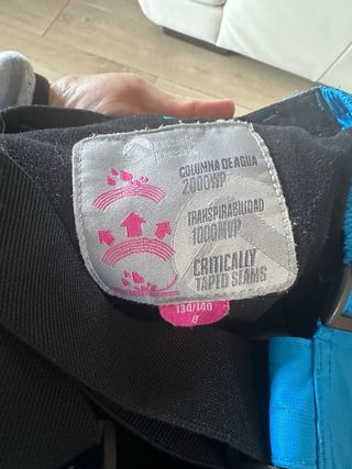 Pantalón de esquí infantil azul, 8-10