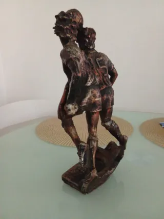 Statua trofeo calciatori vintage 36x18 cm