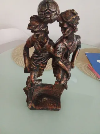 Statua trofeo calciatori vintage 36x18 cm