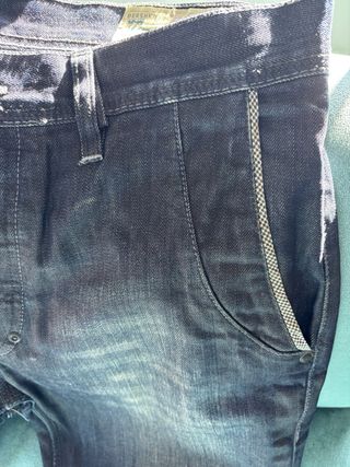 Pantalón vaquero hombre azul/gris