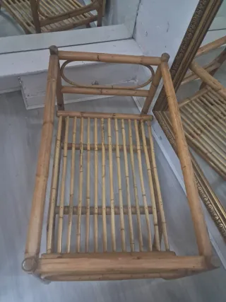 Mesa auxiliar mimbre 83x51x51cm