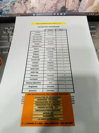 Portátil Asus i5 8GB RAM 120GB SSD