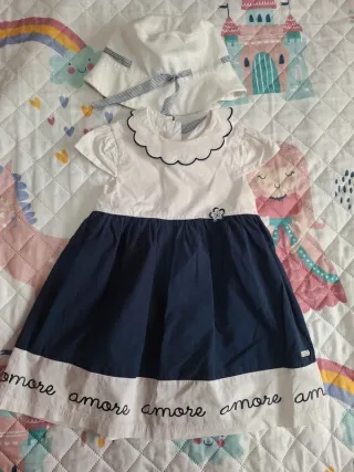 Vestido e Chapéu Chicco 18/24m