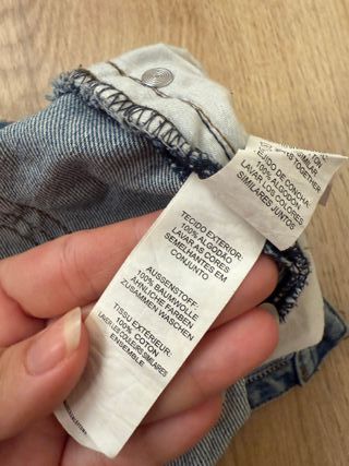 Pantalón de algodón corto vaquero XS