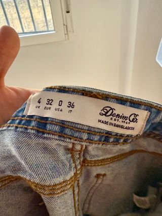 Pantalón de algodón corto vaquero XS